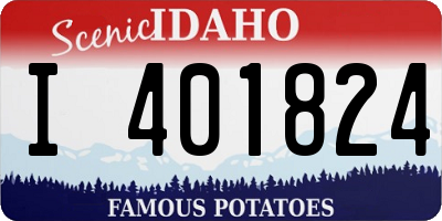 ID license plate I401824