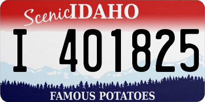 ID license plate I401825