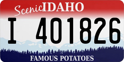 ID license plate I401826