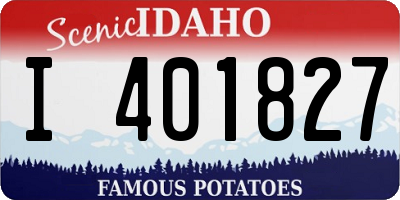 ID license plate I401827