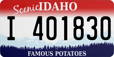 ID license plate I401830