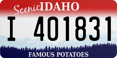ID license plate I401831