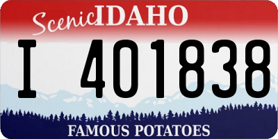 ID license plate I401838