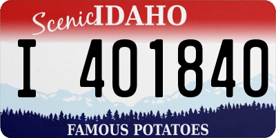 ID license plate I401840