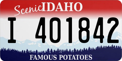 ID license plate I401842