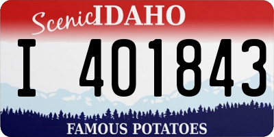 ID license plate I401843