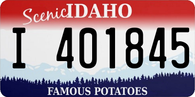 ID license plate I401845