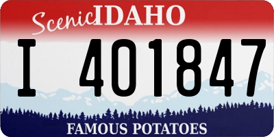 ID license plate I401847