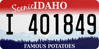 ID license plate I401849