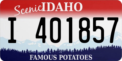 ID license plate I401857
