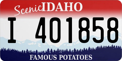 ID license plate I401858