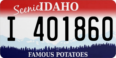 ID license plate I401860