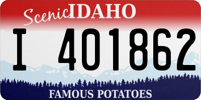 ID license plate I401862