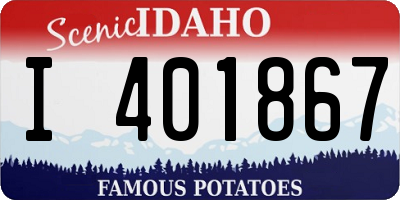 ID license plate I401867