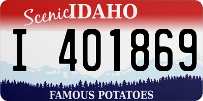 ID license plate I401869