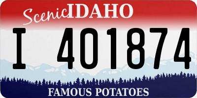 ID license plate I401874