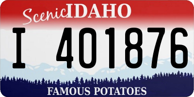 ID license plate I401876