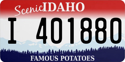 ID license plate I401880