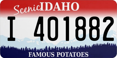 ID license plate I401882