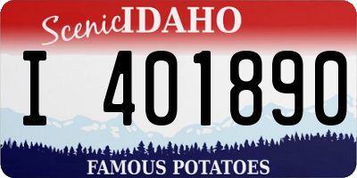 ID license plate I401890