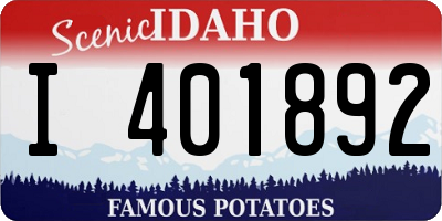 ID license plate I401892