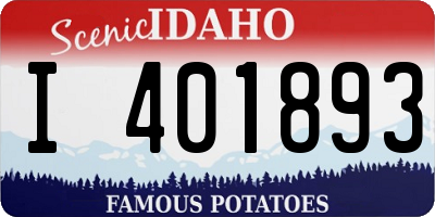 ID license plate I401893