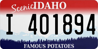 ID license plate I401894
