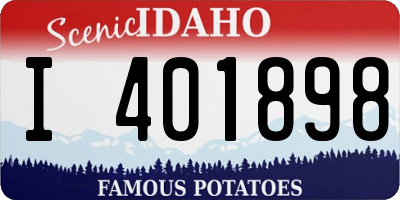 ID license plate I401898