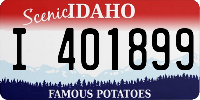 ID license plate I401899