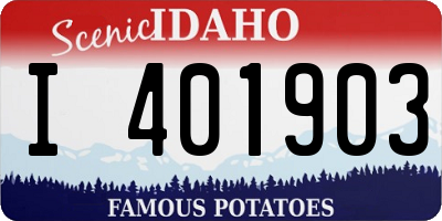 ID license plate I401903