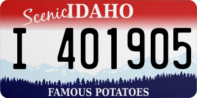ID license plate I401905