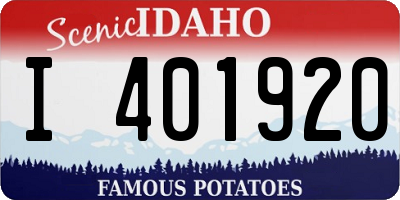 ID license plate I401920