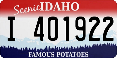 ID license plate I401922