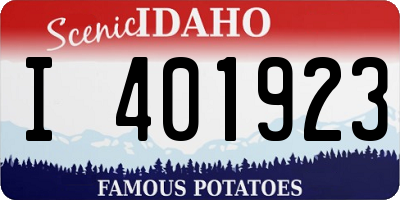 ID license plate I401923