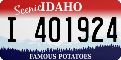 ID license plate I401924