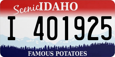 ID license plate I401925