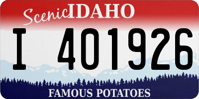 ID license plate I401926