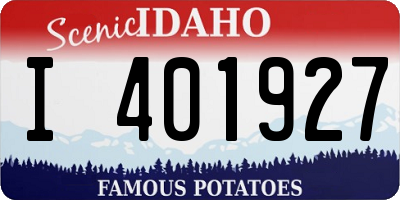 ID license plate I401927
