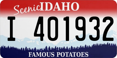 ID license plate I401932