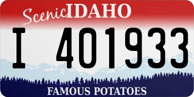 ID license plate I401933