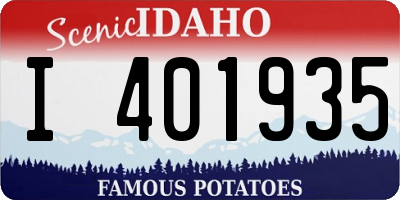 ID license plate I401935
