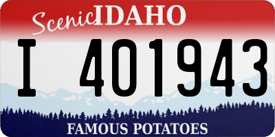 ID license plate I401943