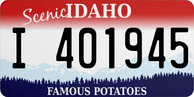 ID license plate I401945
