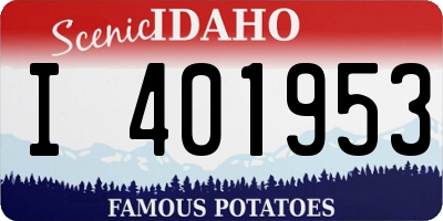 ID license plate I401953