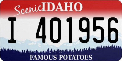 ID license plate I401956