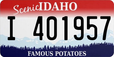 ID license plate I401957