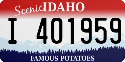 ID license plate I401959