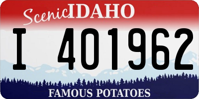 ID license plate I401962