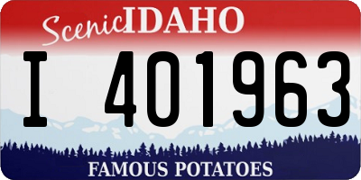ID license plate I401963