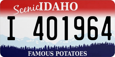 ID license plate I401964